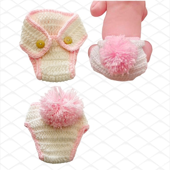 Unknoun Other - 🔥3x20🔥 Knitted newborn crochet diaper Sz 0-3 Months